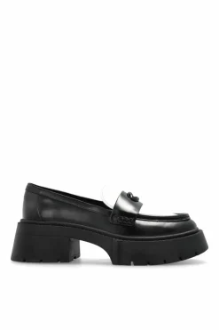 Coach CZARNY Buty `Leah` typu `loafers` na platformie