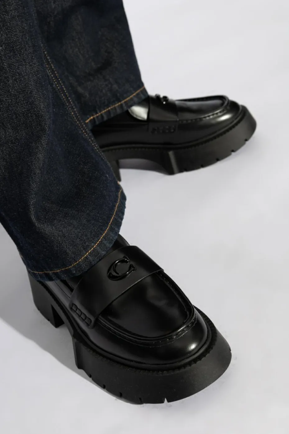 Coach CZARNY Skórzane buty `Leach`