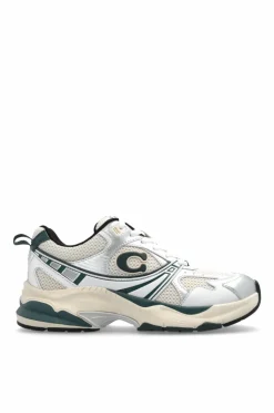Coach kremowy Buty sportowe z logo
