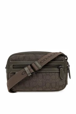 Coach ZIELONY Torba na ramię z monogramem