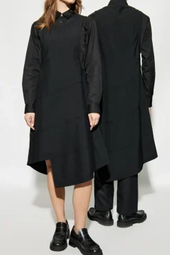 Comme des Garçons Black CZARNY Wełniana sukienka