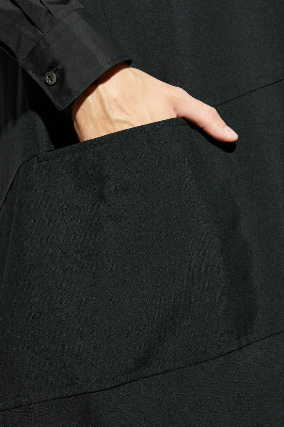 Comme des Garçons Black CZARNY Wełniana sukienka