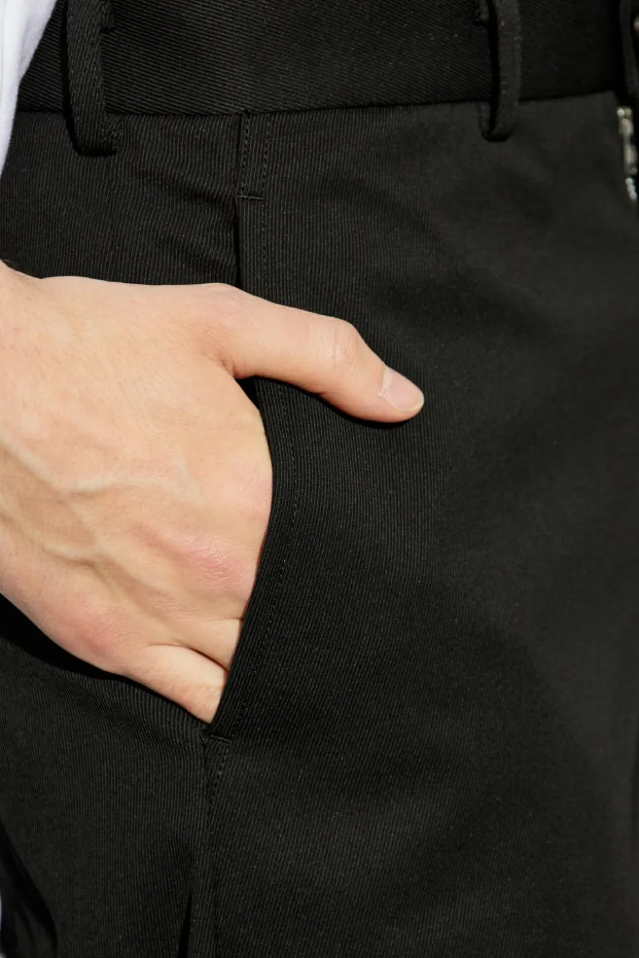 Comme des Garçons Black CZARNY Spodnie z kieszeniami