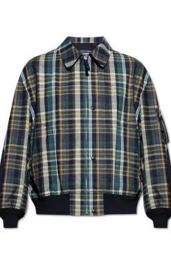 Comme des Garçons Homme Plus MULTIKOLOR Kurtka ze wzorem w kratę