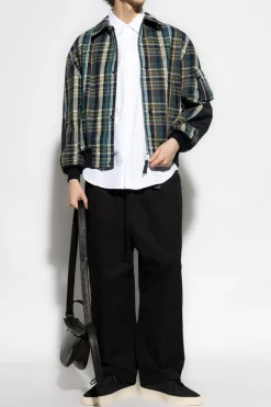 Comme des Garçons Homme Plus MULTIKOLOR Kurtka ze wzorem w kratę