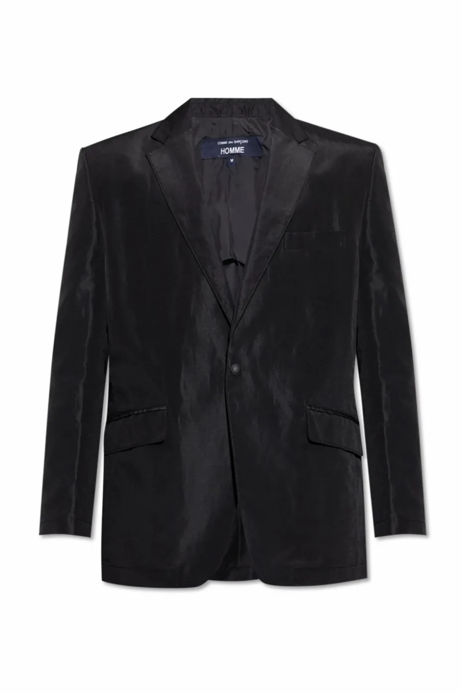 Comme des Garçons Homme Plus CZARNY Marynarka z lnianym wykończeniem