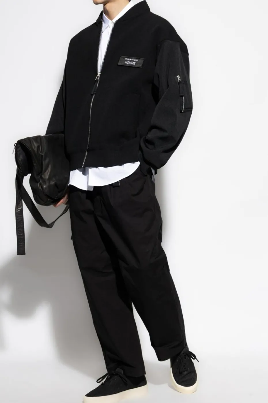 Comme des Garçons Homme Plus CZARNY Bluza z logo