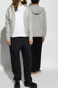 Comme des Garçons Play BIAŁY T-shirt z naszywką w kształcie logo