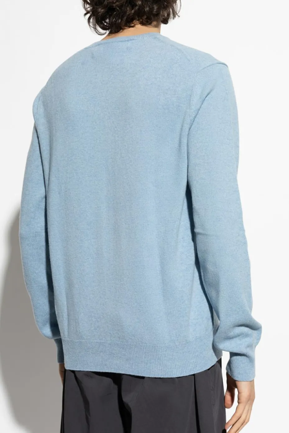 Comme des Garçons Play jasnoniebieski Sweter z dekoltem w serek