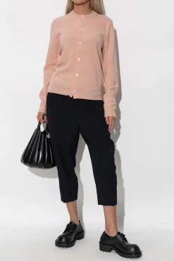 Comme des Garçons Play RÓŻOWY Wełniany kardigan