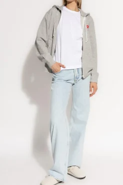 Comme des Garçons Play SZARY Bluza zapinana na zamek