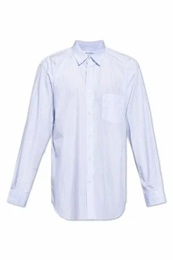 Comme des Garçons Shirt NIEBIESKI Koszula ze wzorem w pasy