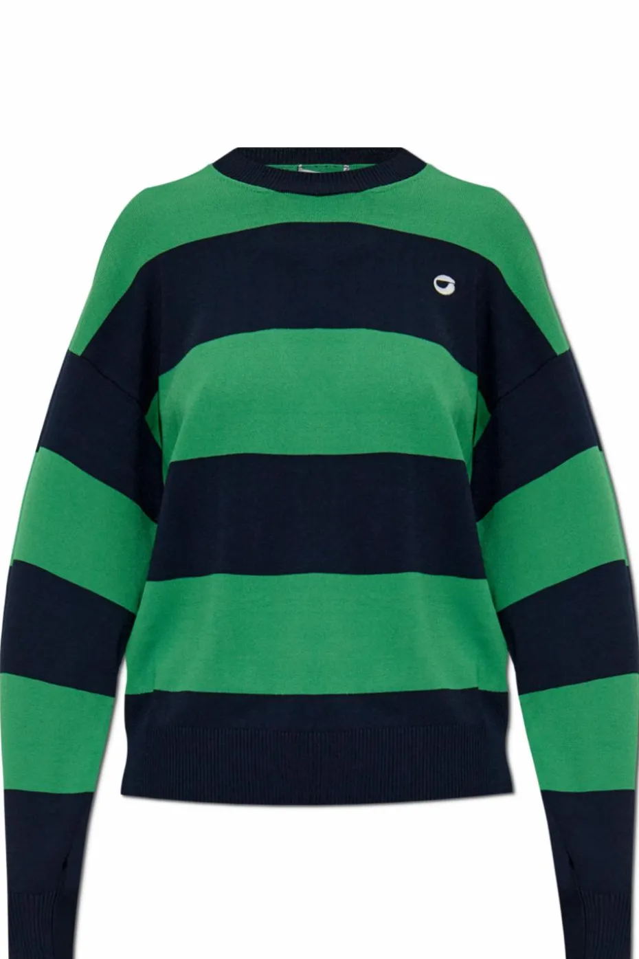 Coperni ZIELONY Sweter ze wzorem w pasy