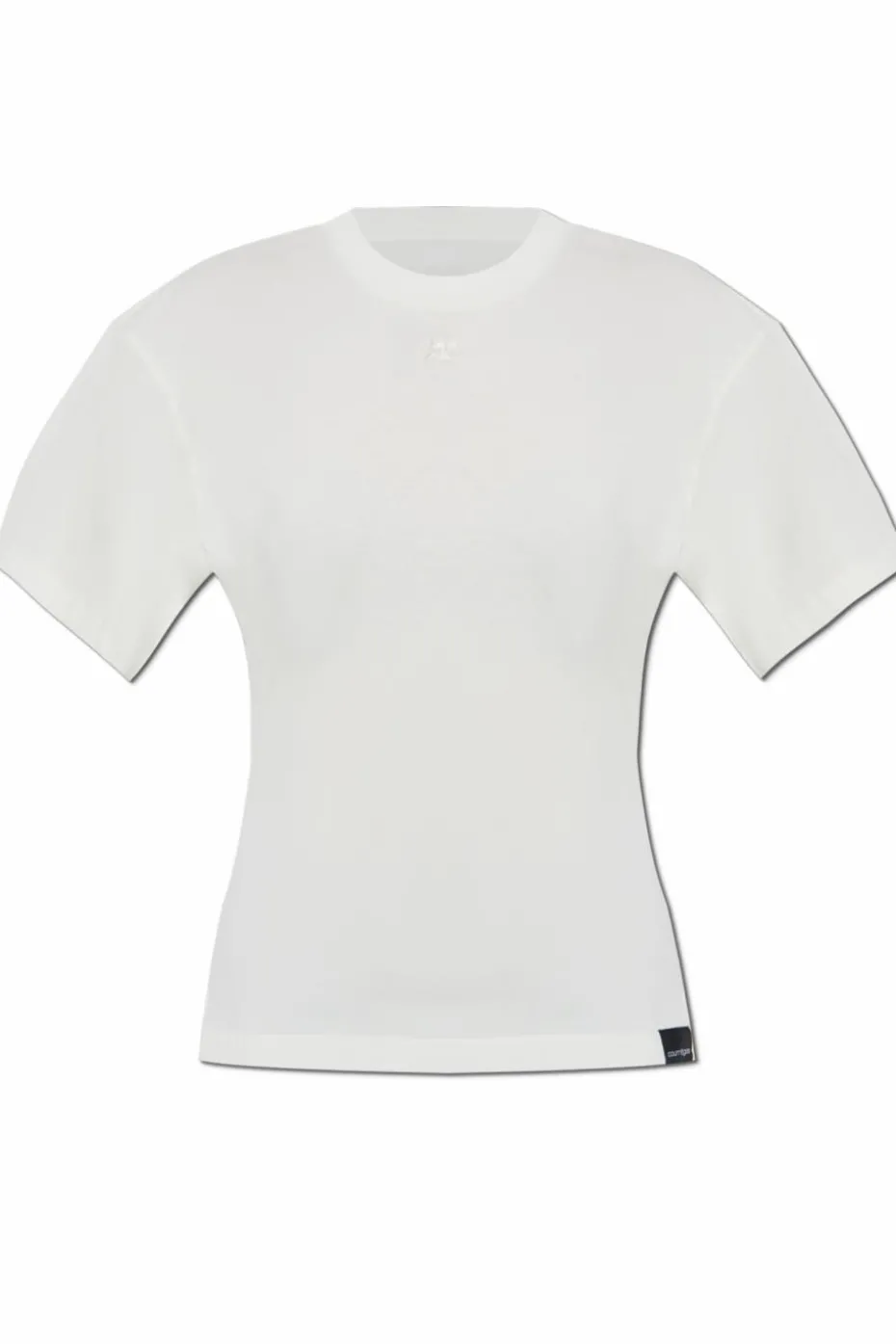 Courrèges BIAŁY T-shirt z logo