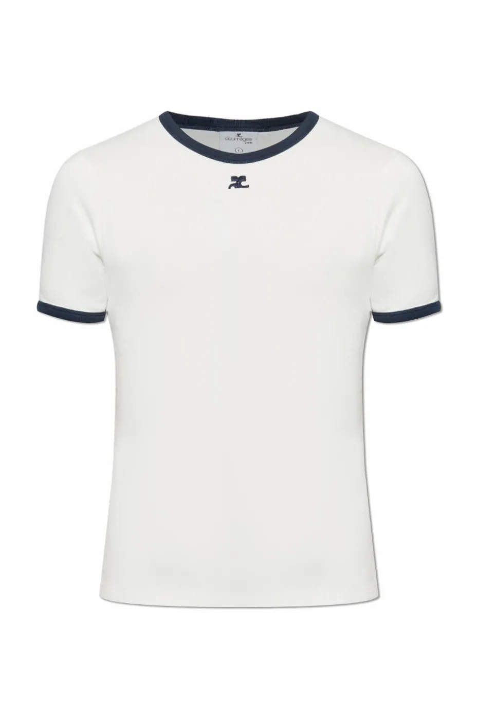 Courrèges BIAŁY T-shirt z logo