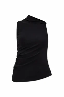 Courrèges CZARNY Asymetryczny top