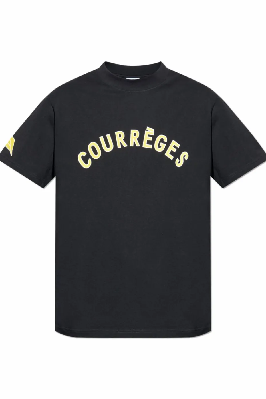Courrèges CZARNY T-shirt z logo