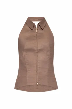 Cult Gaia BRĄZOWY Top `Jill`