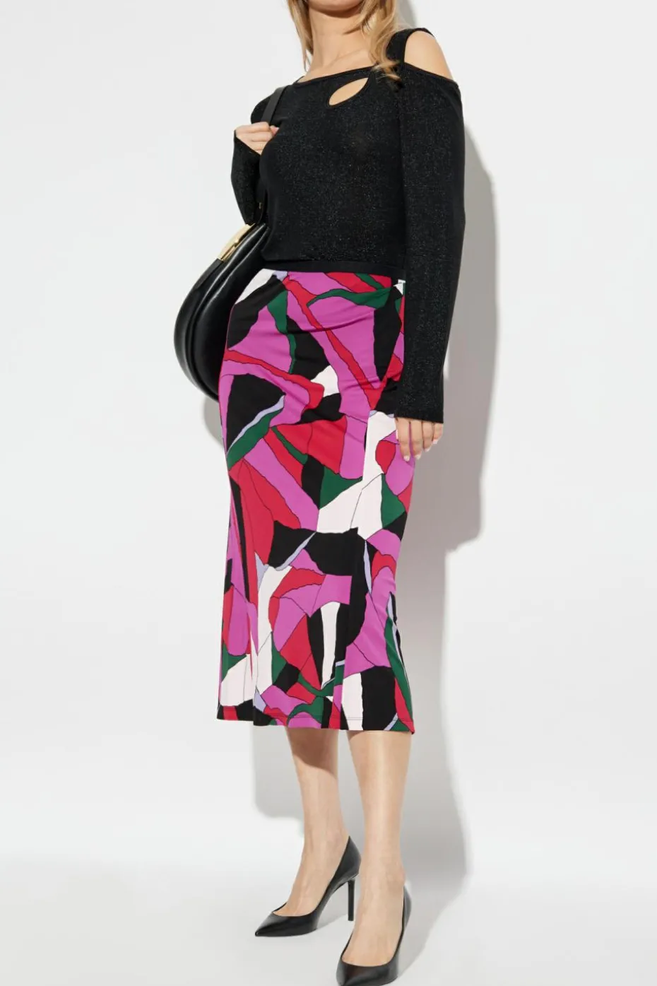 Diane Von Furstenberg CZARNY Top `Randall`