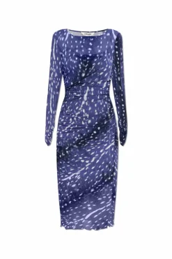 Diane Von Furstenberg GRANATOWY Sukienka `Olso`