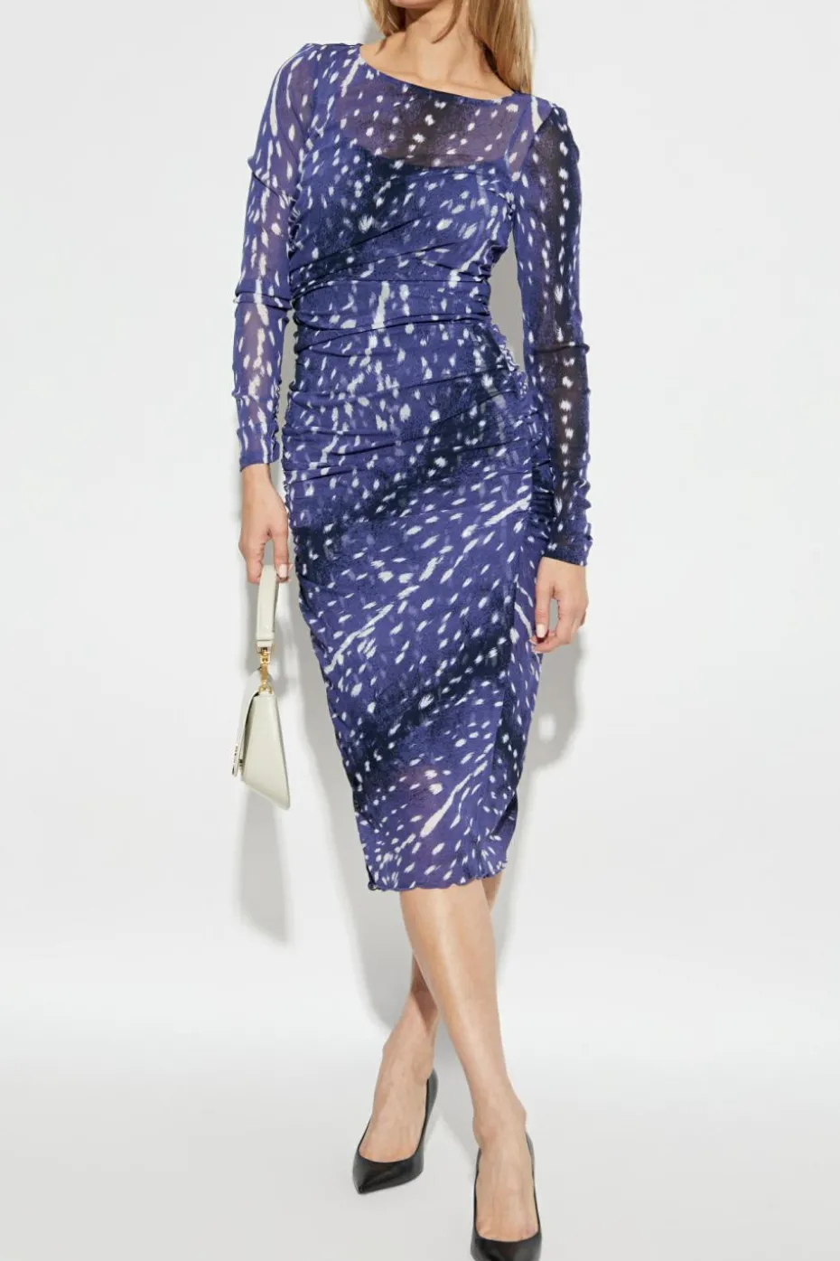 Diane Von Furstenberg GRANATOWY Sukienka `Olso`