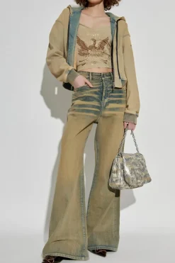 Diesel beżowy Bluza `DE-GIRI-CROP`