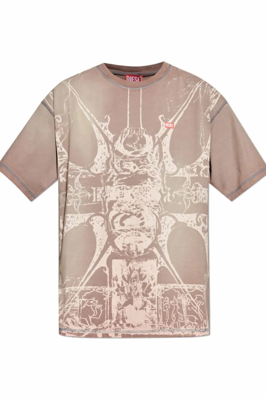 Diesel beżowy T-shirt `T-BOXT-T13`