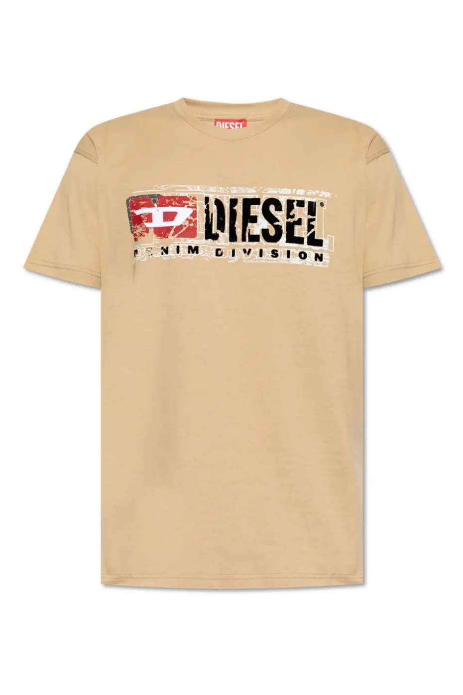Diesel beżowy T-shirt `T-NORM-T6`