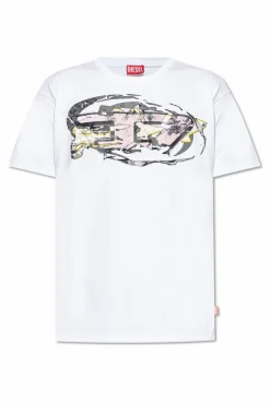 Diesel BIAŁY T-shirt `T-NORM-T11`