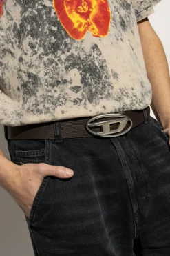 Diesel BRĄZOWY Pasek `Oval`