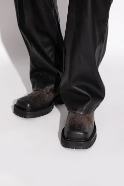 Diesel BRĄZOWY Skórzane buty `D-TEXAN`