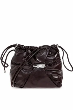 Diesel BRĄZOWY Torba na ramię `SCRUNCH-D BUCKE`