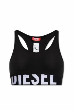Diesel CZARNY Biustonosz `UFSB-COTTON-RACE-BRALETTE`