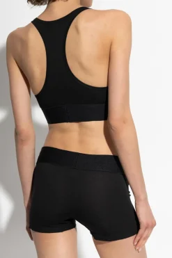 Diesel CZARNY Biustonosz `UFSB-COTTON-RACE-BRALETTE`