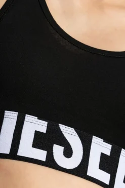 Diesel CZARNY Biustonosz `UFSB-COTTON-RACE-BRALETTE`