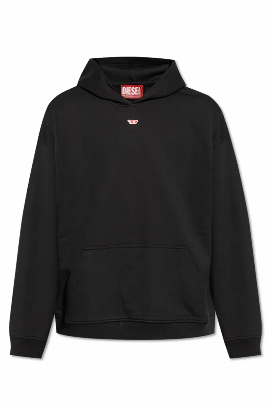 Diesel CZARNY Bluza z kapturem ‘S-BOXT-HOOD-D’