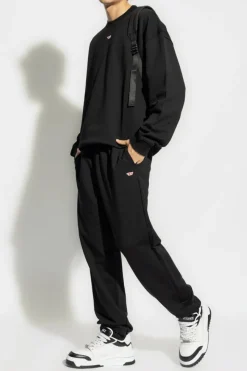 Diesel CZARNY Bluza z logo ‘S-BOXT-D’