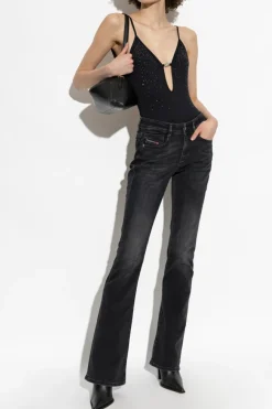 Diesel CZARNY Body `UFBY-OVAL-D-BODYSUIT`