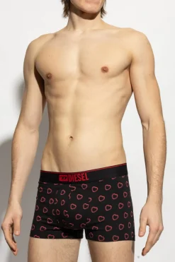 Diesel CZARNY Bokserki z nadrukiem `DAMIEN BOXER-SHORTS`