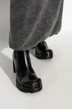 Diesel CZARNY Botki na obcasie `D-HAMMER CH D`