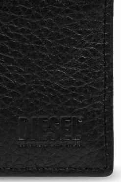 Diesel CZARNY Etui na karty z logo