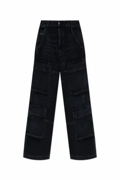 Diesel CZARNY Jeansy `D-TOUCH-CARGO L.32`