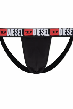 Diesel CZARNY Jockstrapy z logo `JOCKY-D-CORE`