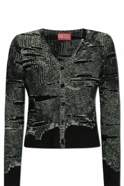 Diesel CZARNY Kardigan `M-ALIMA-L`