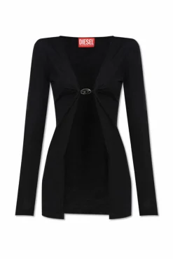 Diesel CZARNY Kardigan `M-PIERRY-LONG`