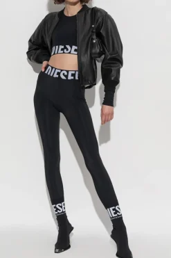 Diesel CZARNY Legginsy `ADELINE-D-POP`