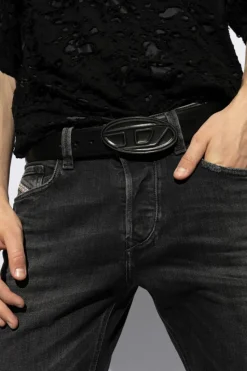 Diesel CZARNY Pasek ` B-1DR SCRATCH`