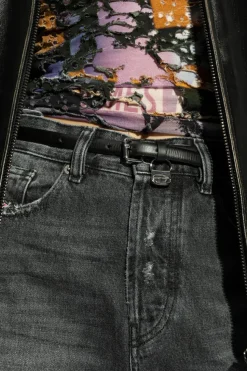 Diesel CZARNY Pasek `B-CHARM HIP`