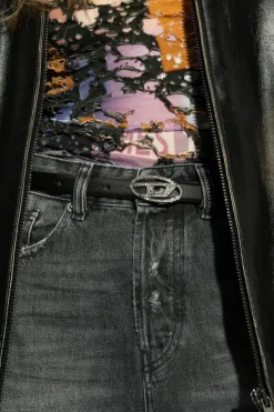 Diesel CZARNY Pasek `B-1DR STRASS`