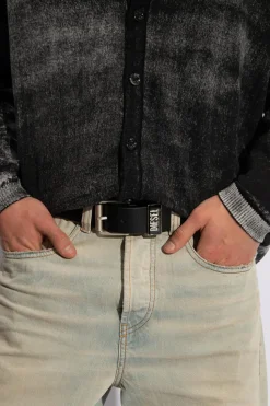 Diesel CZARNY Pasek ‘B-GLOSSY LOOP’